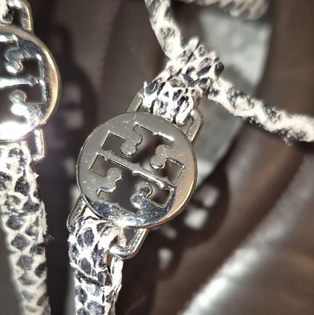 Tory Burch Animal Print Brown Sandals